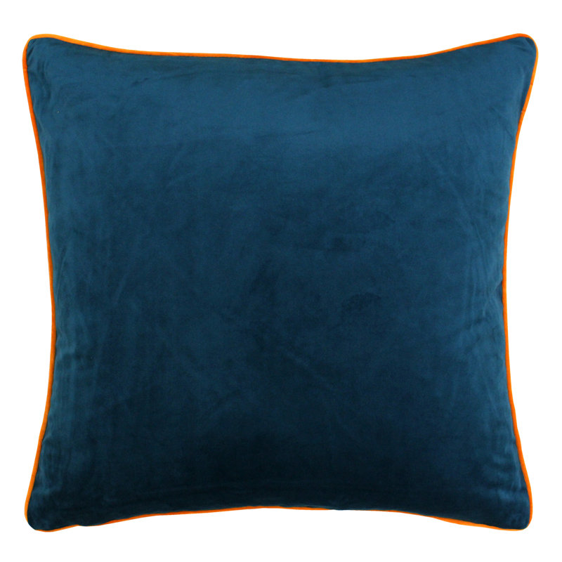 Oliver Square Throw, Teal/Clementine, Pillow Cover Only - No Insert