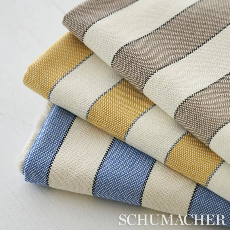 Blumont Stripe Indoor/Outdoor Fabric, Yellow