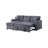 Convertible Sectional Corduroy Reversible Chaise W Storage And Sofa Pull Out Bed Pillows Living Room 2Pc Set-2115539269