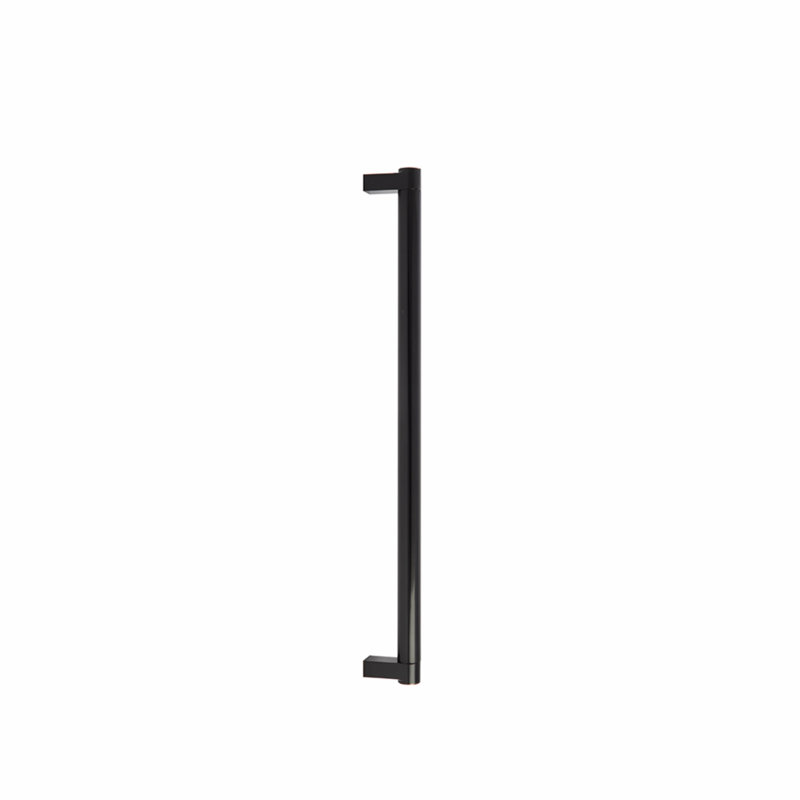 Poignée d'électroménager Emtek Select 12 po d'un centre à l'autre avec tige rectangulaire et poignée lisse (fixation en surface dissimulée)