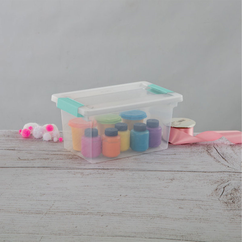 Sterilite Clip Box Clear Home Storage Tote Container with Lid, 12