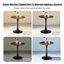 Table de salle à manger ronde en tulipe de style moderne du milieu du siècle, 61 cm (24 po), plateau en bois et pied central.