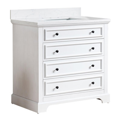 Luxueux meuble-lavabo avec comptoir en marbre et beaucoup de rangement, un ajout élégant et fonctionnel à votre salle de bain.