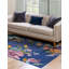 Tapis bleu / gris / jaune / vert / rose Corderro-1270273626