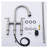 3-Hole Bridge Kitchen Faucet with Pull-Down Sprayer in Brushed Nickel