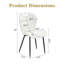 Ensemble de 4 chaises de salle à manger en polyuréthane blanc avec poignée intégrée, structure en métal, pieds de nivellement réglables, coussin très large et confortable pour la maison et plusieurs cas de figure.-1017431395