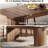 78.74" Farmhouse Walnut Wood Extra Long Dining Table With Dual Base For 6-8 People(Only Table,No Chair)
