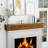 Rustic Wood Fireplace Mantel | Wall-mounted & Floating Shelf For Home Decor-1795392125-1795392122