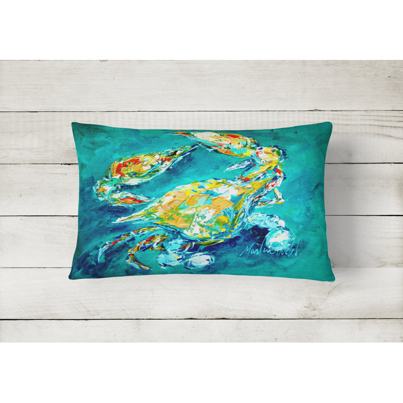 Coastal Crab Indoor/Outdoor Throw Pillow