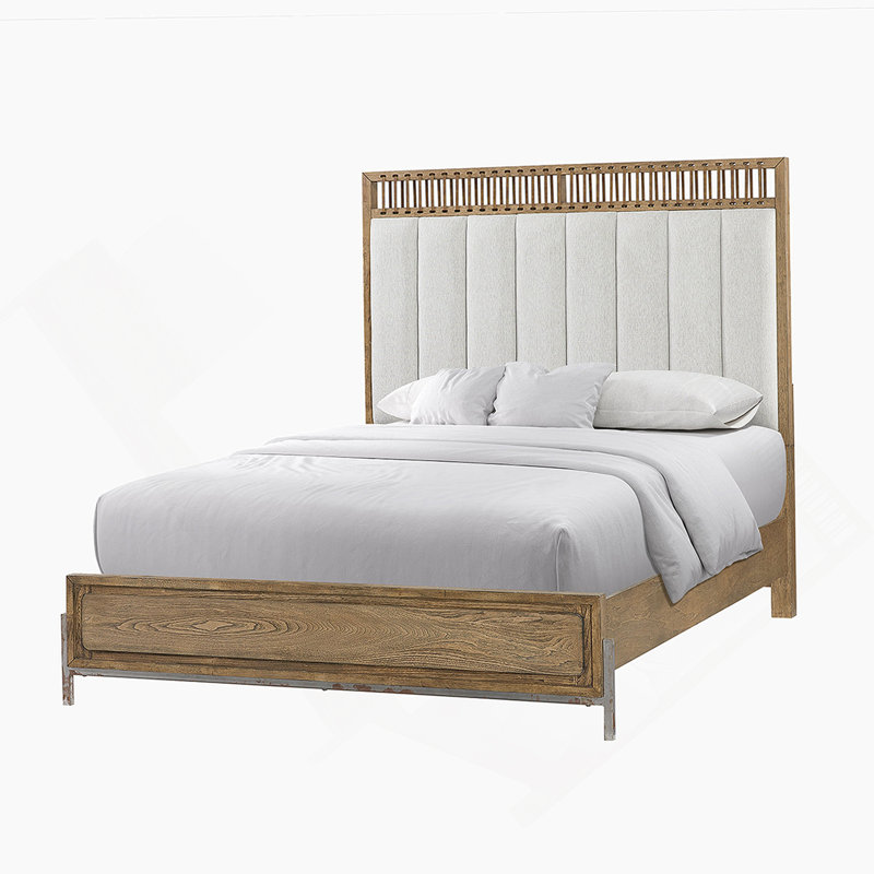 Queen Upholstered and Strap Panel Bed, Queen