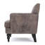 Chaise d'appoint éclairée avec microfibre en tissu gris, conception capitonnée-121386555