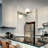 Chianti 43-in Height Adjustable ETL Certified Integrated LED Linear Chandelier with 2 Glass Shades