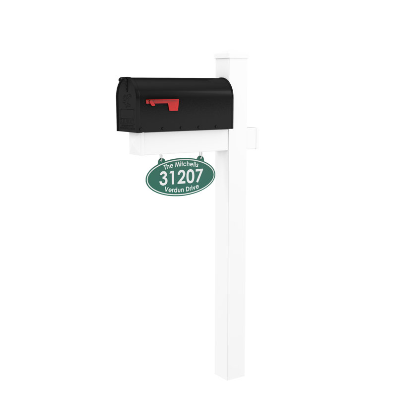 Plastic Post Mounted Mailbox