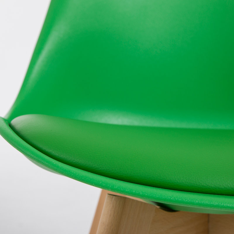 Chaise d'appoint rembourrée Pascal, Vert