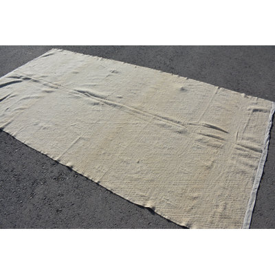 Tapis turc, kilim, tapis de salle à manger, tapis en laine beige, tapis rétro, tapis marocains