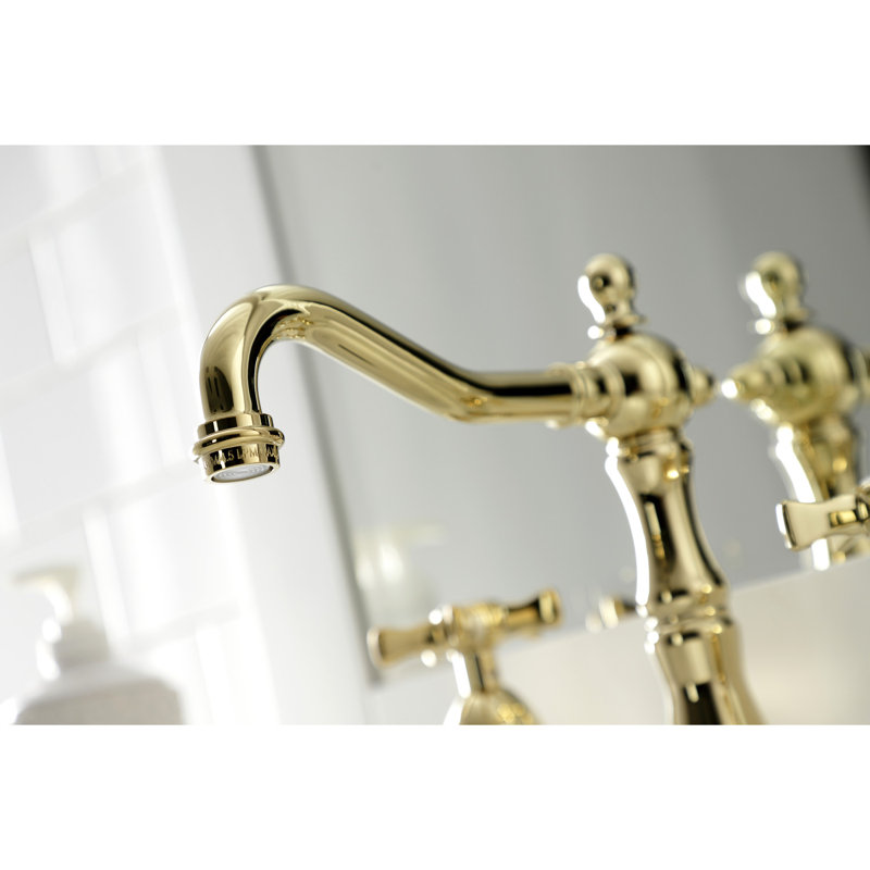 Robinet de salle de bain espacé Kingston, Laiton poli