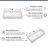 21" x 12" Wall Mount Bathroom Sink White Ceramic Rectangular Floating Vessel Sink with Overflow-125360020-125360023