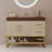 Iscari 36" Modern Vanity With Seamless Ceramic Sink & Gold Accents-124006310-124006311