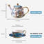 Service à thé et à thé en porcelaine pour une tasse de thé - pivoine Phoenix rétro, rangement facile
