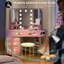 Coiffeuse moderne avec miroir lumineux Chantle-1451728975