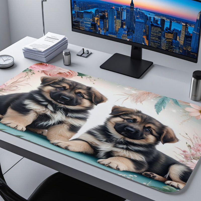Polyester Desk Pad, 14.4x12.1