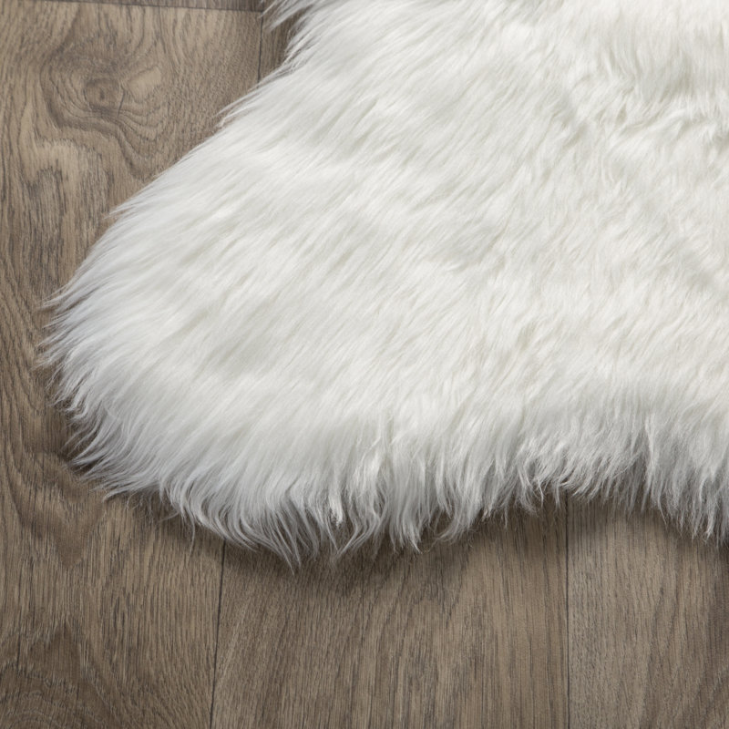 Tapis blanc à motif d'ours polaire, Nouveauté 3 pi 3 po x 4 pi 7 po