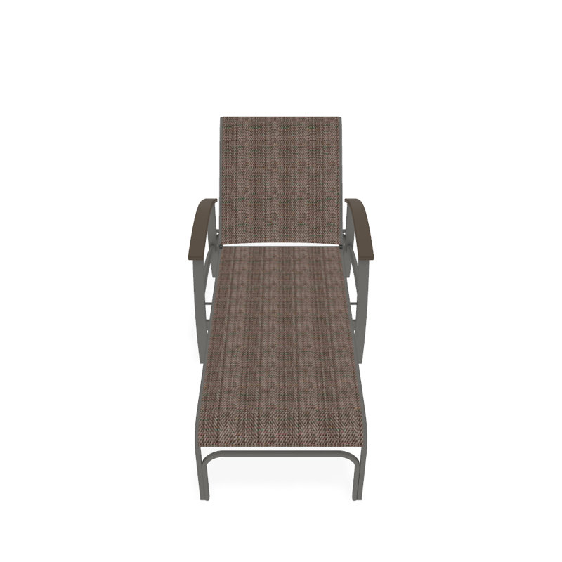 Belle Isle Outdoor Chaise Lounge, Desert P60, Textured Snow, Forest Forest Green 22D Sunbrella®