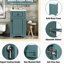 Meuble-lavabo de 20 pouces pour les petites salles de bain: structure en bois massif, lavabo en céramique et poignée élégante en alliage d'aluminium, fabrication de la structure, style-1084385783