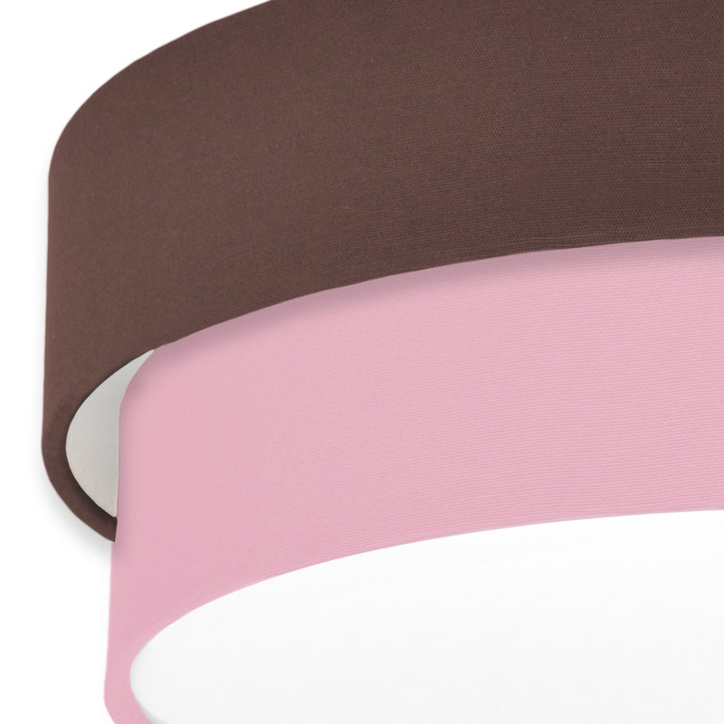 Avory Flush Mount, Brown / Pink