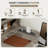 Farmhouse 69" L Shaped Executive Desk with Drawers, Home Office Computer Desk with Charging Station & Monitor Stand, Modern Industrial Corner Desk-114236117