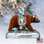 Ornement en bois en forme de grizzly avec support père noël on