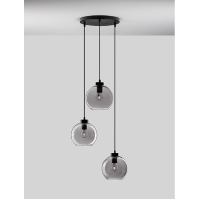3 - Light Black Cluster Pendant