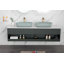 Lavabo de salle de bain ovale en ABS vert 24 po x 14 po Wenty