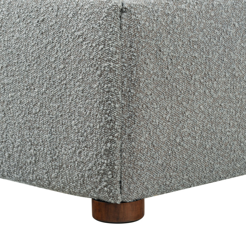 Callahan Upholstered Bed, Queen, Light Gray Boucle