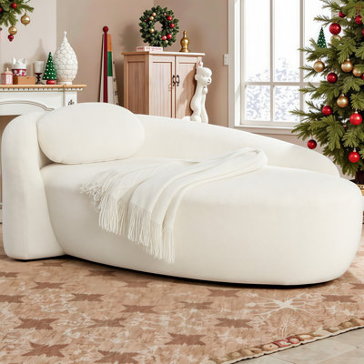 Modern Oval Lounge Chair - Space-Saving Cloud-Like Comfort Sofa, Crafted in Bouclé (Single Seater)