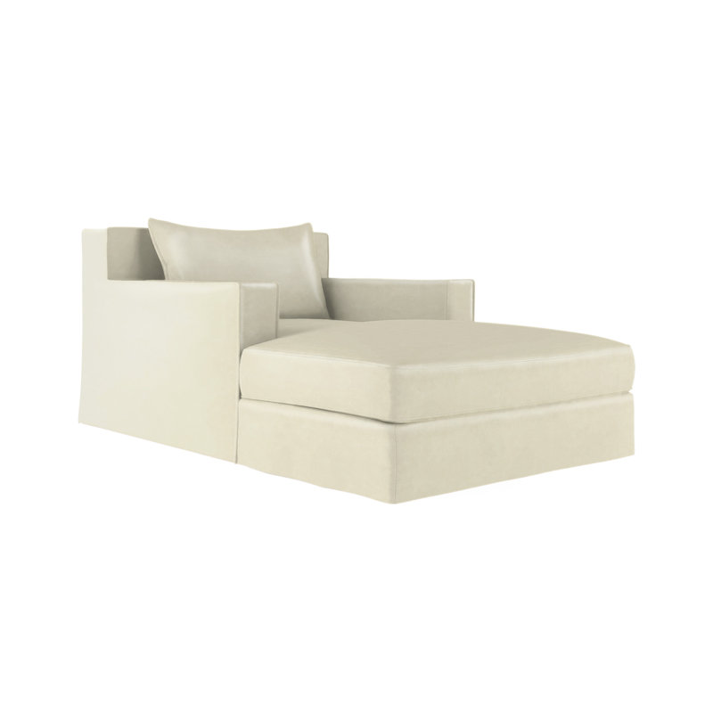 Chaise longue Mulberry, Brun foncé, Cuir rétro albâtre