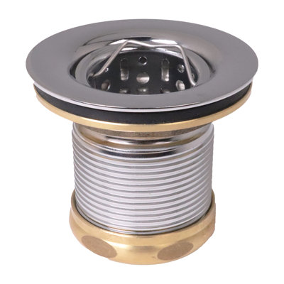 Junior Bar and Laundry Sink Drain Assembly with Removable Strainer Basket