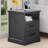 Kadric 17.7'' W Farmhouse Nightstand With Built-in Outlets, 2 Drawers and Open Shelf-383533296