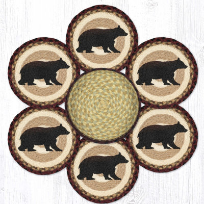 Ensemble de paniers Cabin Bear - 10 po x 10 po pour table rustique