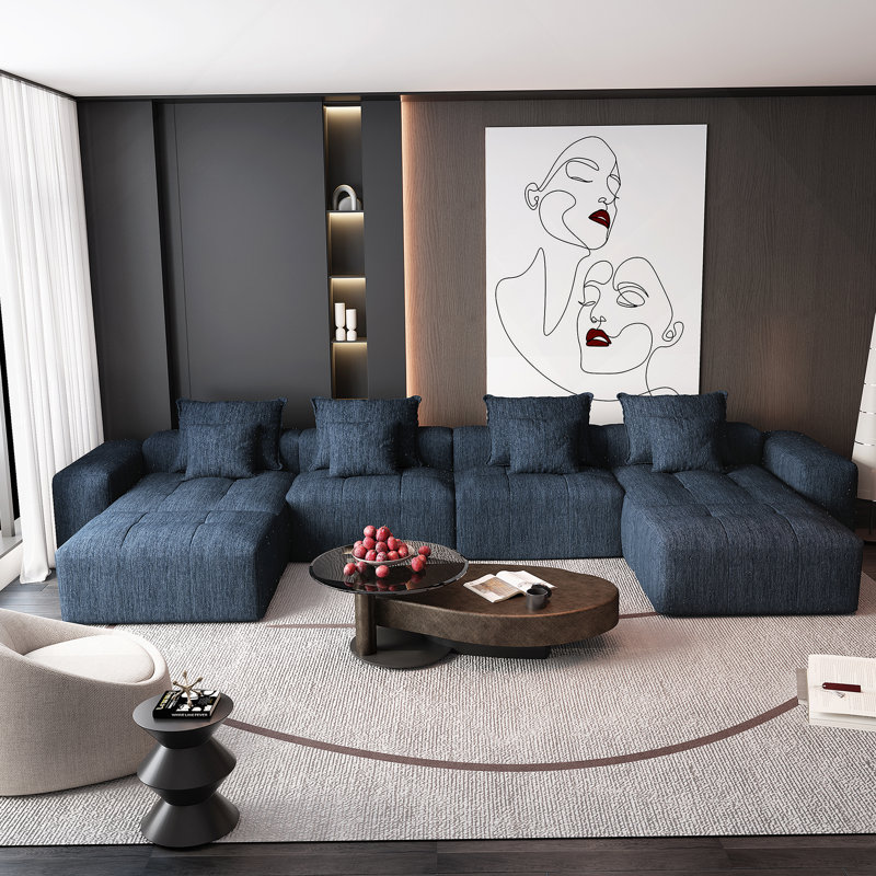 Canapé modulaire surdimensionné Modern, Bleu