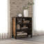 Armoire de rangement Unité de rangement industrielle compacte en métal brun rustique et panneau de fibres à densité moyenne