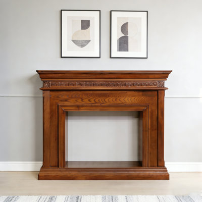 Console de cheminée en bois sculpté