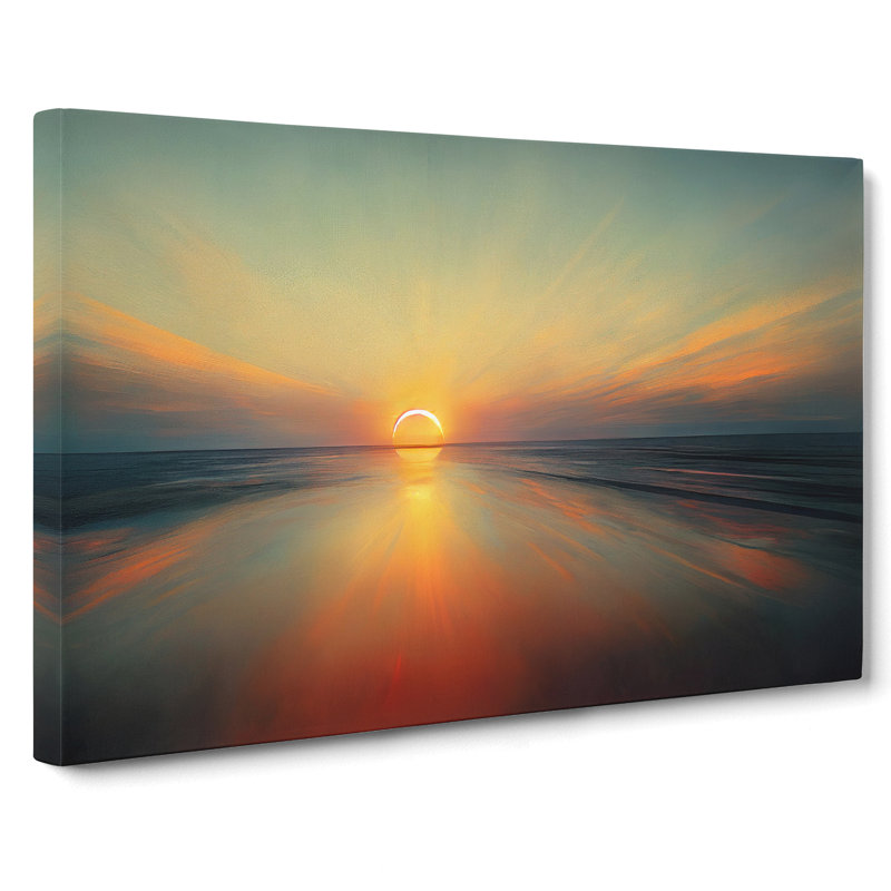 XXX-H1022-WF-7743X Serene Sunrise - Wrapped Canvas Print, 35cm H x 50cm W x 3cm D