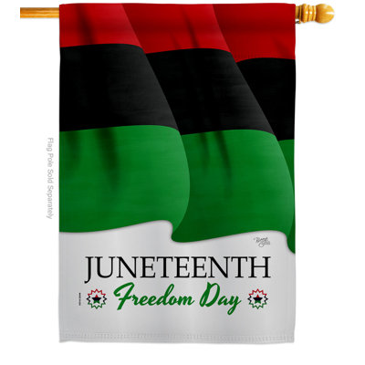 Double Sided 40'' H x 28'' W Polyester Independence Day House Flag