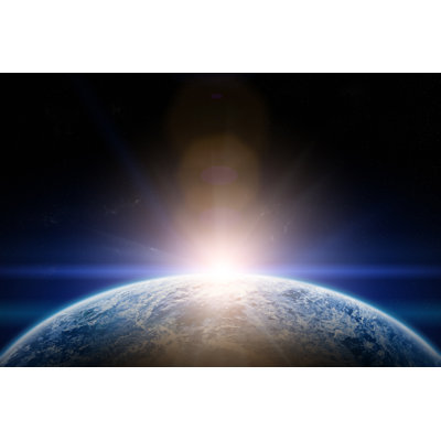 Sunrise From Space - Wrapped Canvas Print