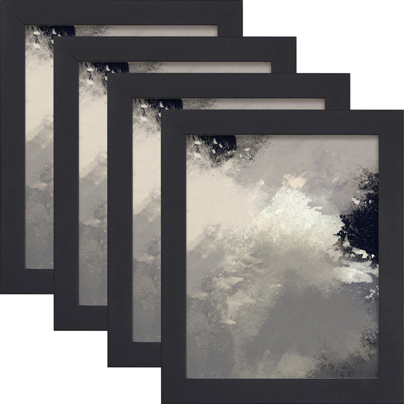 Jowita Picture Frame - Set of 4, Mystic Satin Black, 13" W x 18" H