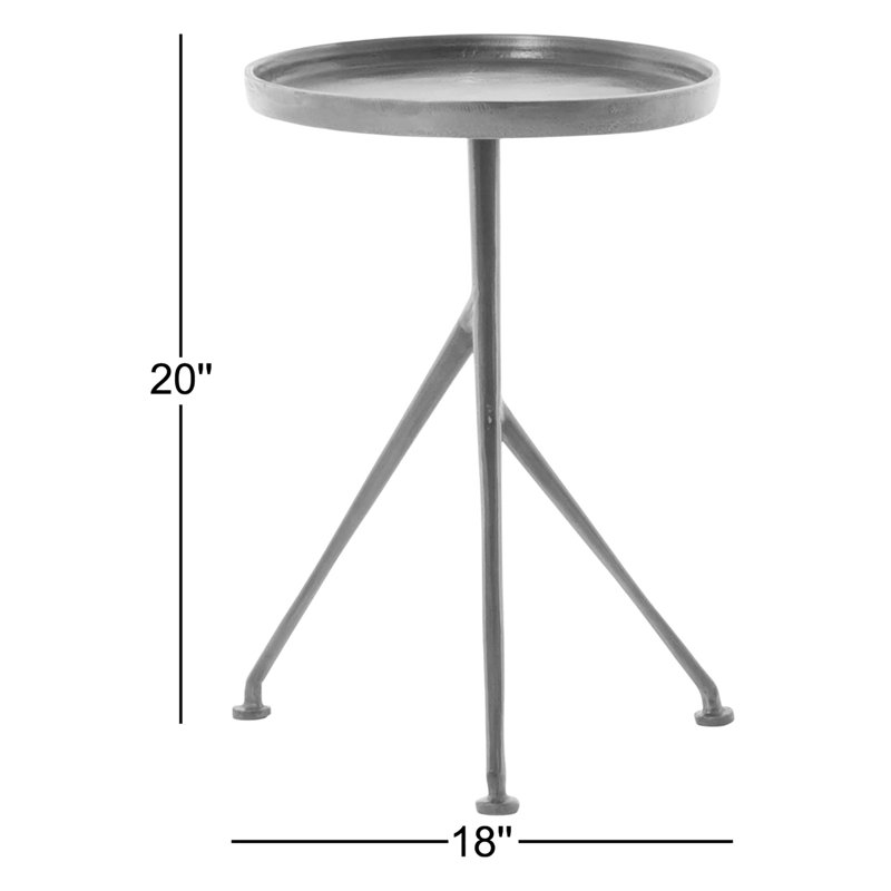 Schmidt Outdoor Side Table, Raw Antique Brass
