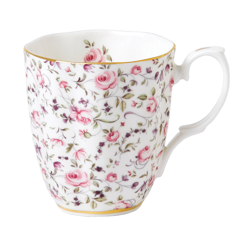 Grande tasse à confettis roses Royal Albert Rose Confetti