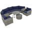 9-Pieces Outdoor Half-Moon Patio Sofa Set-1137055671
