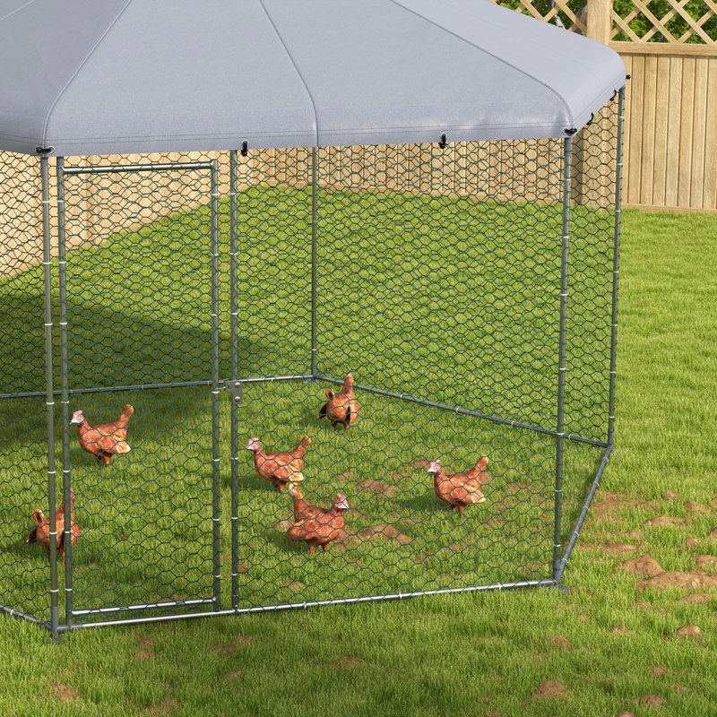 Ezariah Walk In Chicken Run, 104" H x 158" W x 136" D